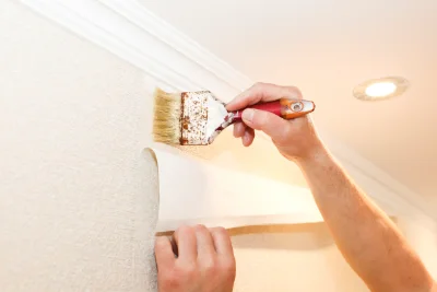 Pose de papier peint au Sen — revêtements muraux et toiles de verre